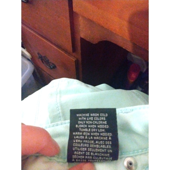 Style & Co Light Mint Green Curvy Fit Pocketed Straight Leg Jeans Size 8 - Picture 8 of 9